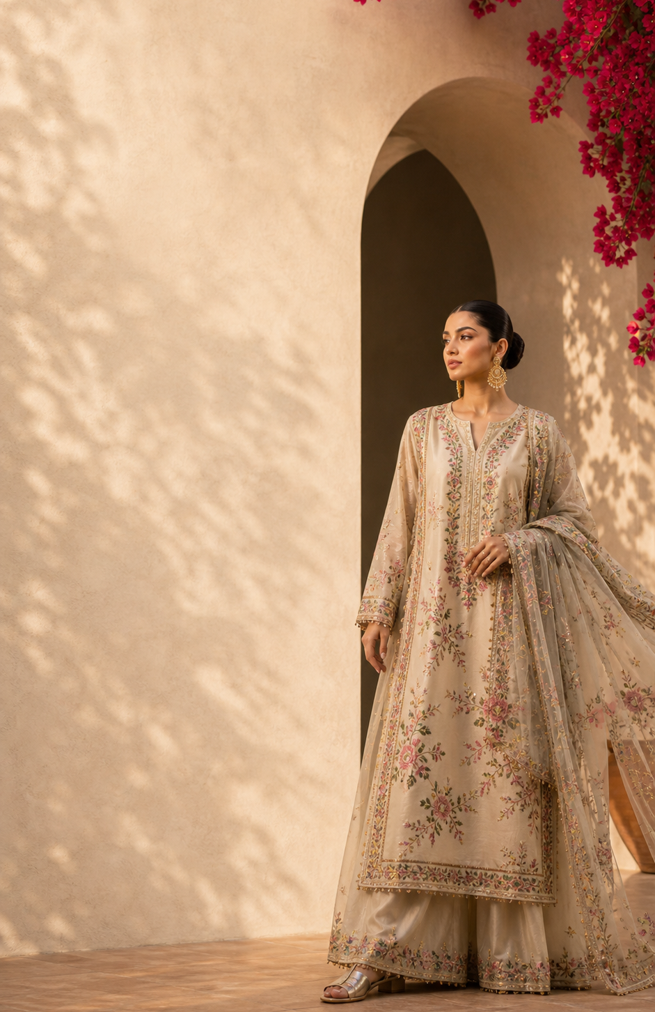 Fabroza embroidered formal wear editorial campaign
