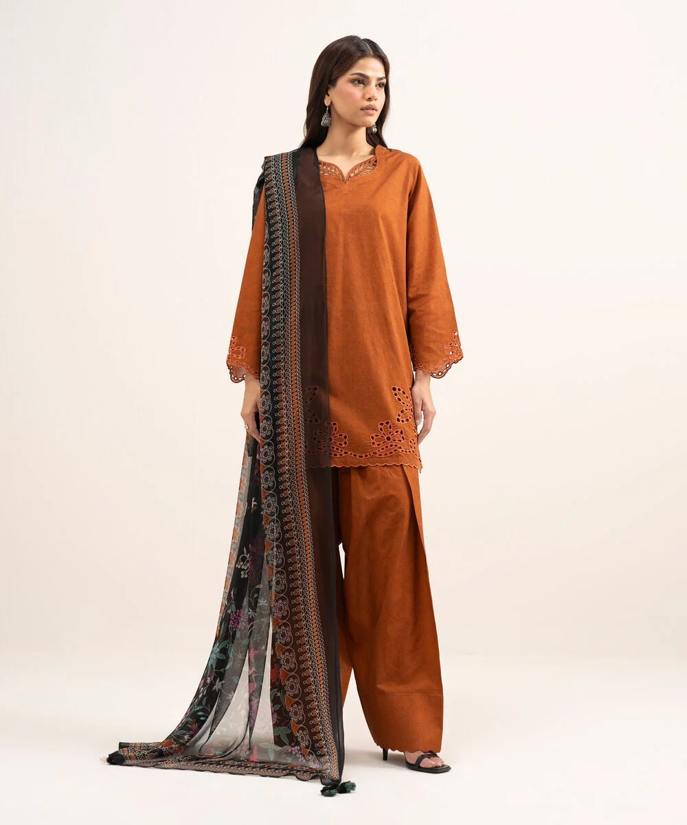 3 Piece - Embroidered Lawn Suit v732